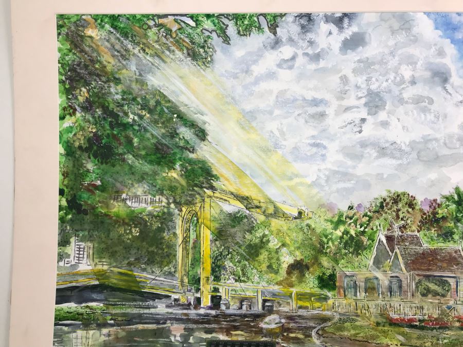 Original Signed Painting Titled 'Man With A Chip On His Shoulder' By Maria 'Van Den Haag' Becker 40W X 32H [Photo 4]