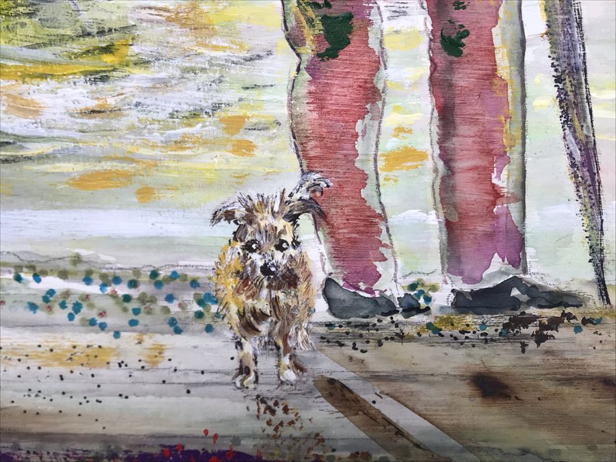 Original Signed Painting Titled 'Man With A Chip On His Shoulder' By Maria 'Van Den Haag' Becker 40W X 32H [Photo 8]