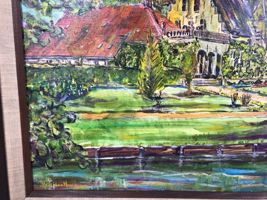 Original Signed Painting Of Holland By Maria 'Van Den Haag' Becker 22W X 18H [Photo 5]