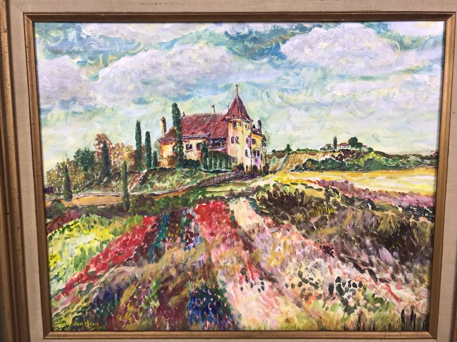 Original Signed Painting By Maria 'Van Den Haag' Becker 20W X 16H [Photo 4]