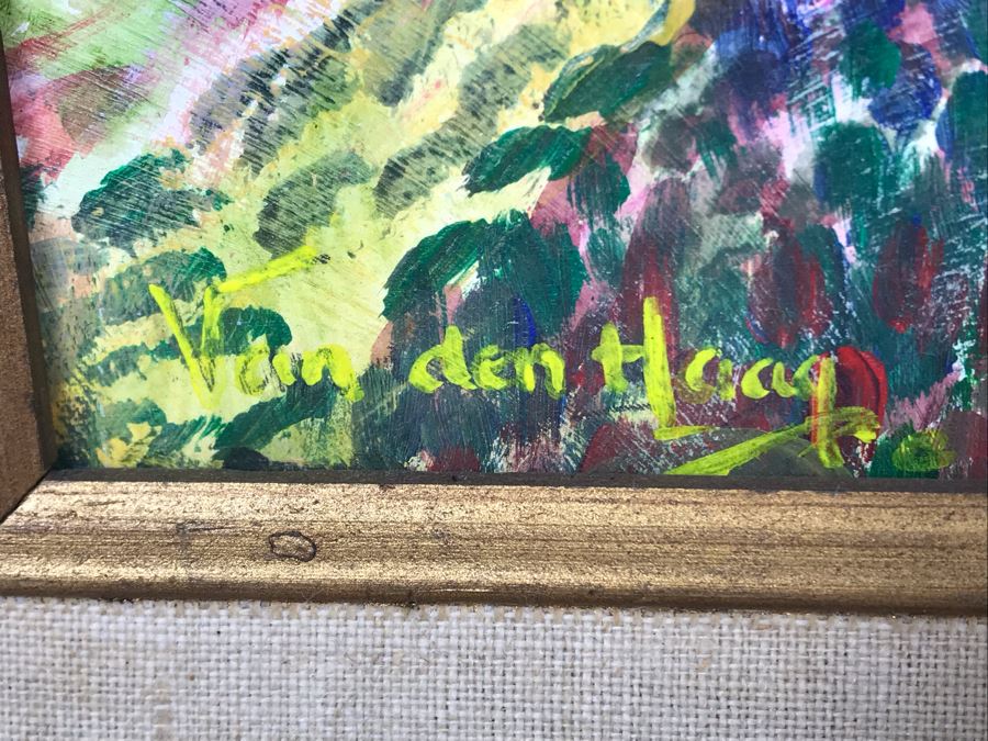 Original Signed Painting By Maria 'Van Den Haag' Becker 20W X 16H [Photo 11]