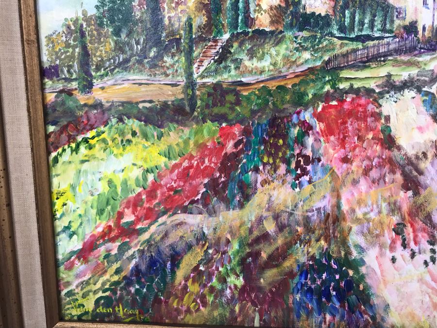 Original Signed Painting By Maria 'Van Den Haag' Becker 20W X 16H [Photo 9]