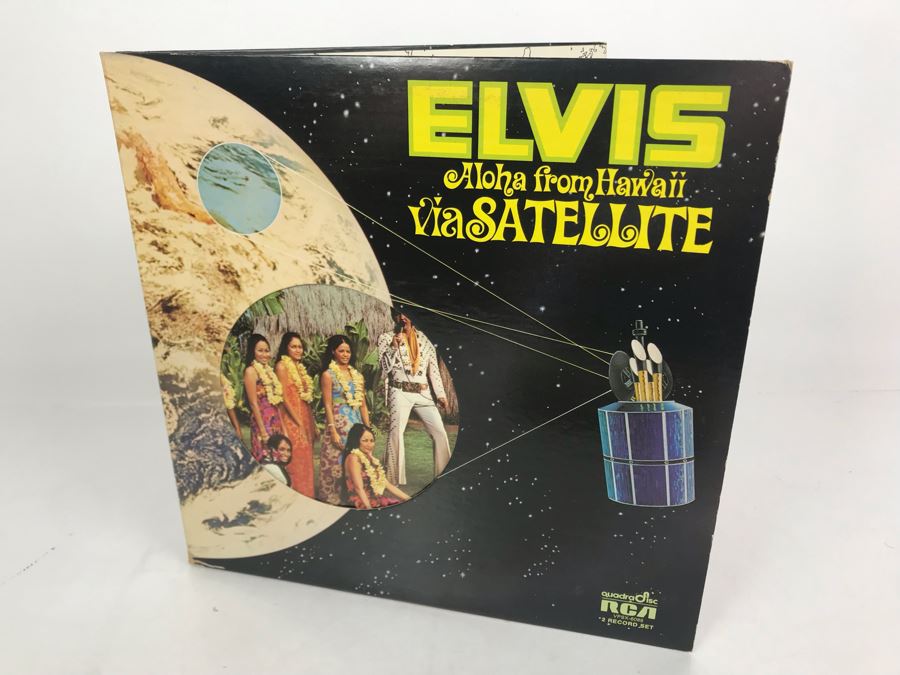 Elvis Aloha From Hawaii Via Satellite Quadradisc RCA 2-Record Set 1973 Gatefold