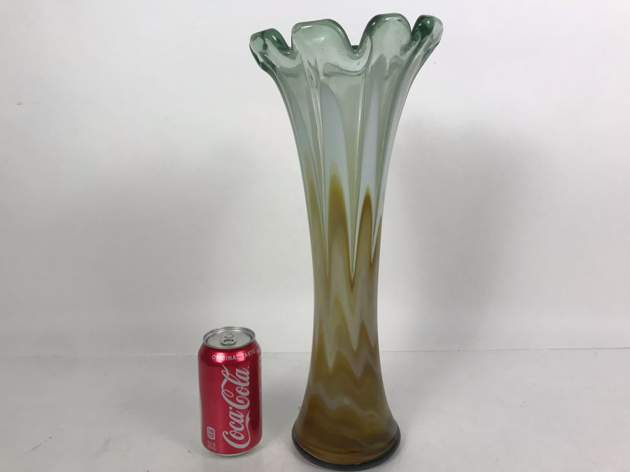 Hand Blown Glass Vase 17H [Photo 1]