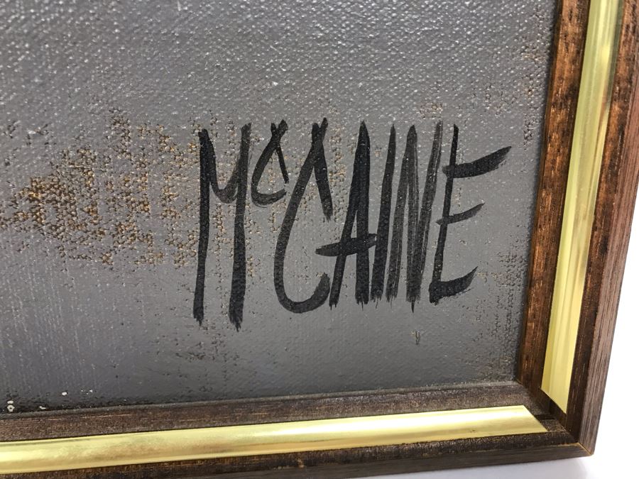 Vintage Mid-Century Oil Painting On Canvas By Robert McCaine 37 X 37 [Photo 6]