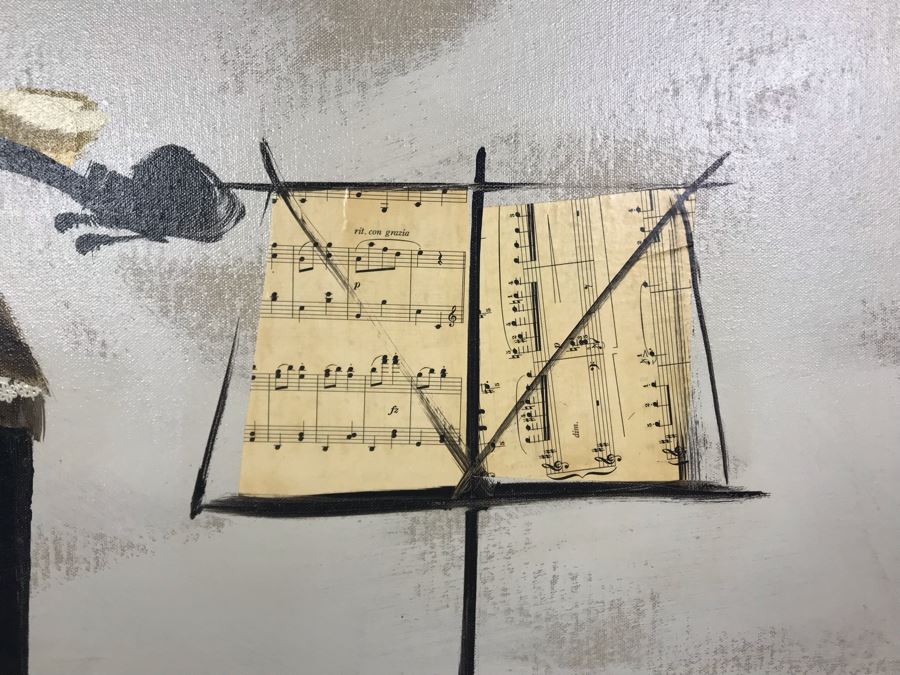 Vintage Mid-Century Oil Painting On Canvas By Robert McCaine 37 X 37 [Photo 5]