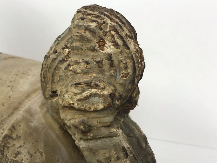 Old Chinese Large Hand Carved Wooden Turtle Sculpture With Writing On Turtle Shell 25W X 17D X 15H [Photo 15]