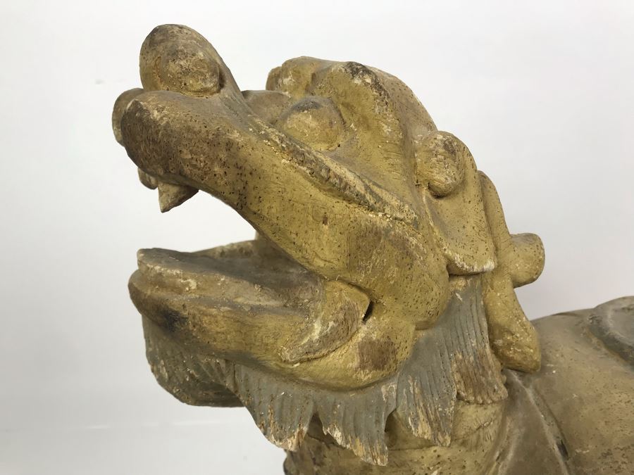 Old Chinese Large Hand Carved Wooden Turtle Sculpture With Writing On Turtle Shell 25W X 17D X 15H [Photo 8]