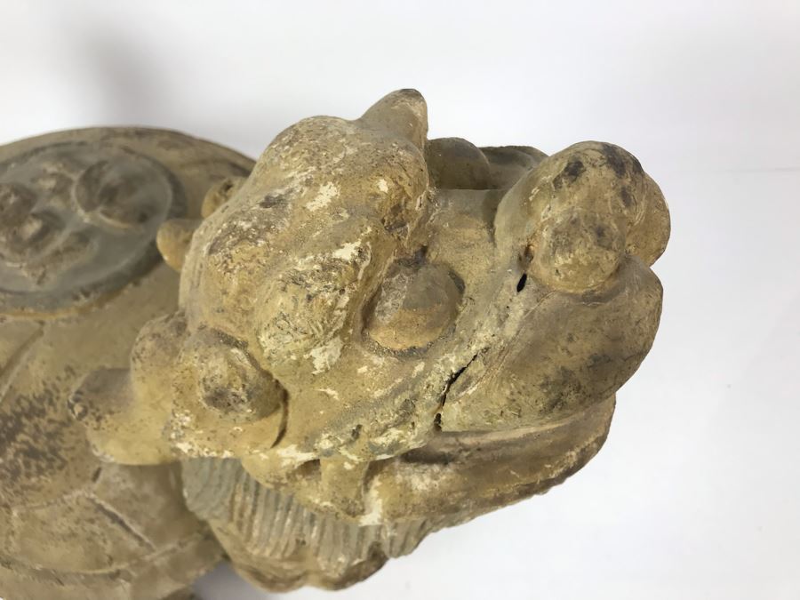 Old Chinese Large Hand Carved Wooden Turtle Sculpture With Writing On Turtle Shell 25W X 17D X 15H [Photo 21]