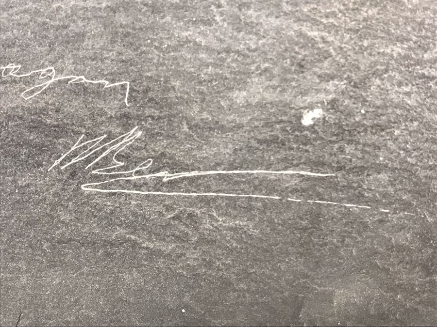 Original Signed Carved Slate Wax Colored Plaque Of Dragon 20 X 18 [Photo 13]