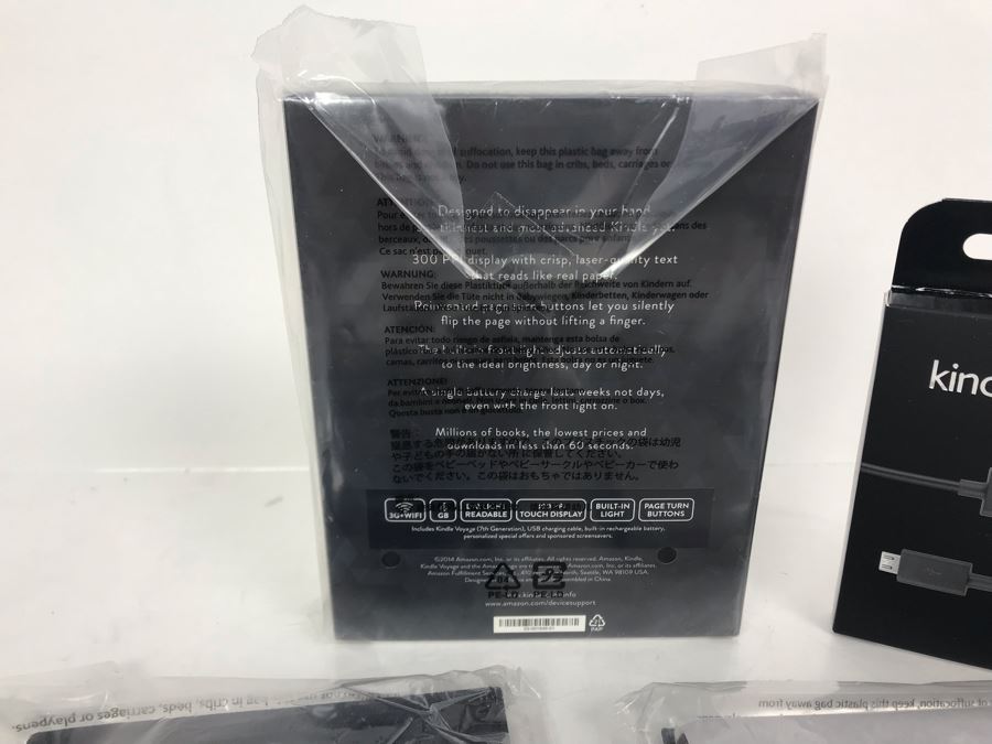 New Kindle Voyage E-Reader, Kindle Voyage Origami Leather Cover, Kindle Protective Cover And Kindle Fire Cord [Photo 2]
