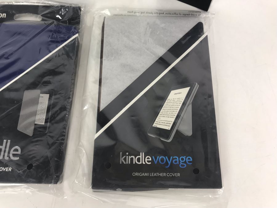 New Kindle Voyage E-Reader, Kindle Voyage Origami Leather Cover, Kindle Protective Cover And Kindle Fire Cord [Photo 5]