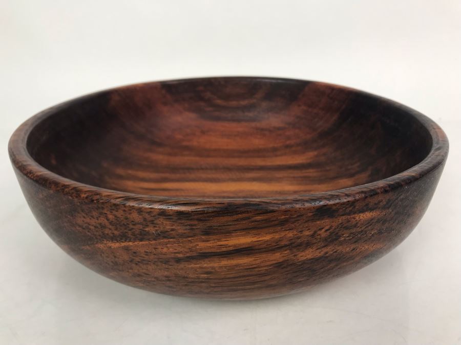 Signed Turned Wooden Bowl 11R X 3H [Photo 2]