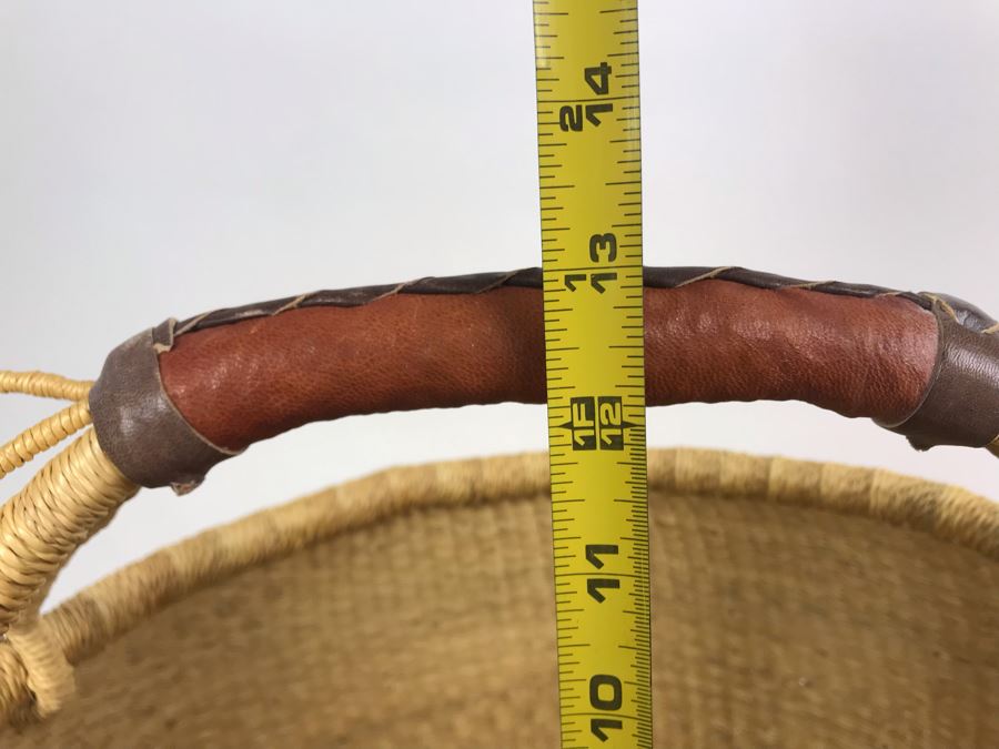 New Alaffia Authentic Market Basket Handwoven African Grass Basket With Tags [Photo 8]