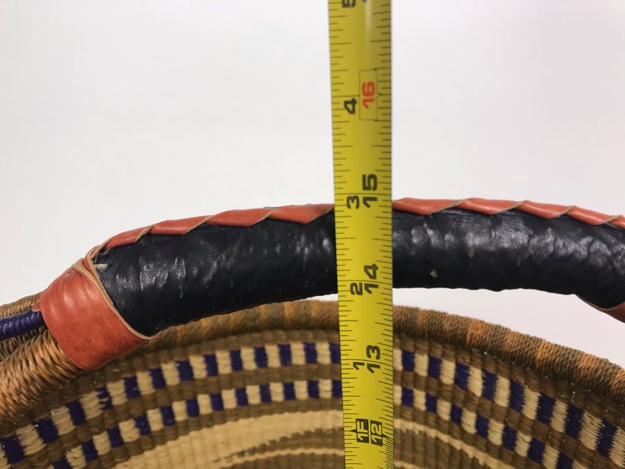 Alaffia Authentic Market Basket Handwoven African Grass Basket [Photo 7]