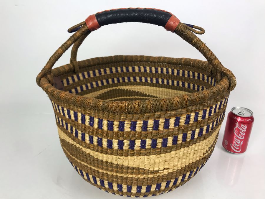 Alaffia Authentic Market Basket Handwoven African Grass Basket [Photo 2]