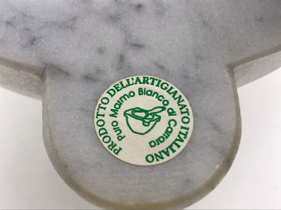 Pair Of Mortars And Pestles - White Marble Made In Italy [Photo 4]