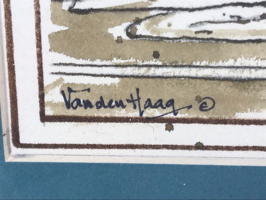 Original Signed Painting Of Carlsbad By Maria 'Van Den Haag' Becker 14W X 10.5H [Photo 7]