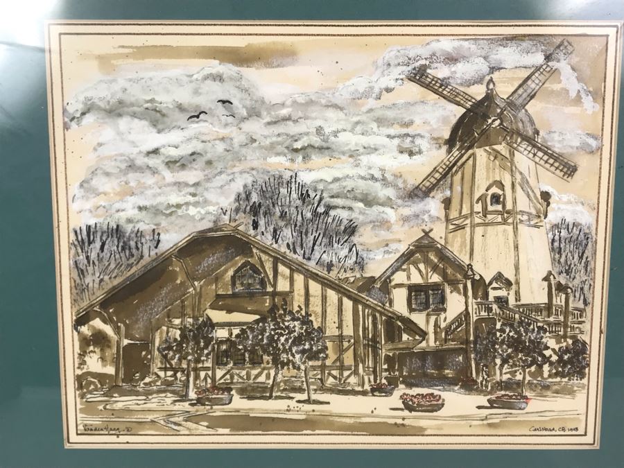 Original Signed Painting Of Carlsbad By Maria 'Van Den Haag' Becker 14W X 10.5H [Photo 2]