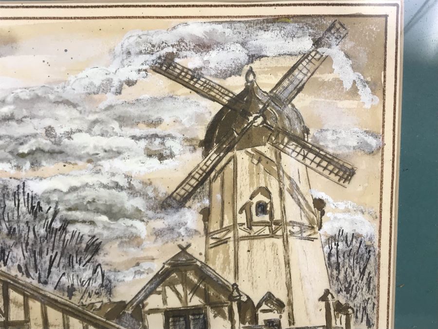 Original Signed Painting Of Carlsbad By Maria 'Van Den Haag' Becker 14W X 10.5H [Photo 3]