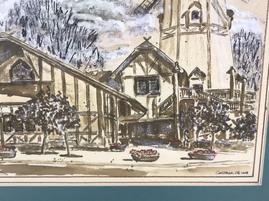 Original Signed Painting Of Carlsbad By Maria 'Van Den Haag' Becker 14W X 10.5H [Photo 4]