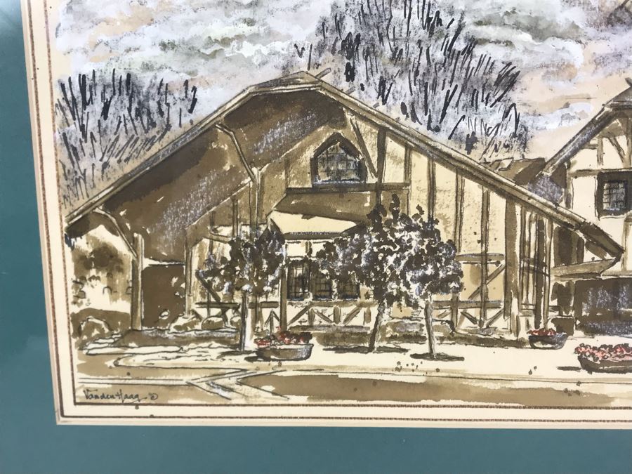 Original Signed Painting Of Carlsbad By Maria 'Van Den Haag' Becker 14W X 10.5H [Photo 5]