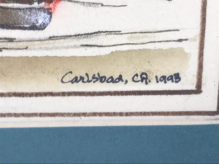 Original Signed Painting Of Carlsbad By Maria 'Van Den Haag' Becker 14W X 10.5H [Photo 6]