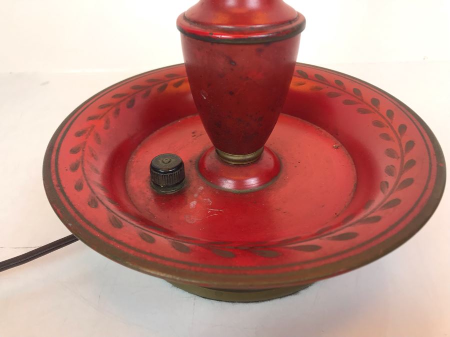 Vintage Painted Metal 3-Light Table Lamp - LJE [Photo 4]