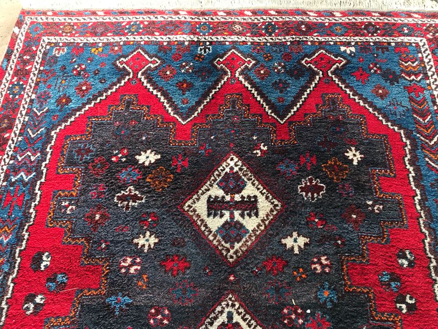 Vintage Hand Woven Iranian Persian Area Rug 100% Virgin Lamb Wool Pile 7 X 5 [Photo 10]