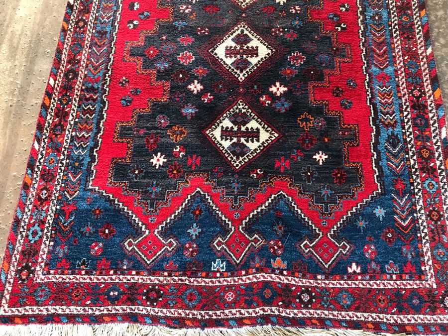 Vintage Hand Woven Iranian Persian Area Rug 100% Virgin Lamb Wool Pile 7 X 5 [Photo 7]