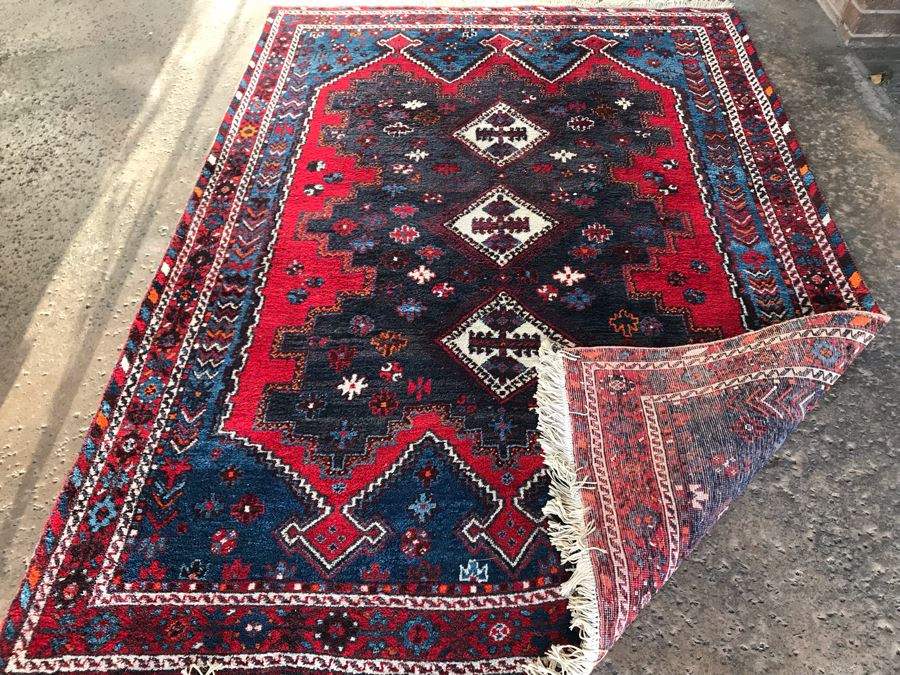 Vintage Hand Woven Iranian Persian Area Rug 100% Virgin Lamb Wool Pile 7 X 5 [Photo 15]