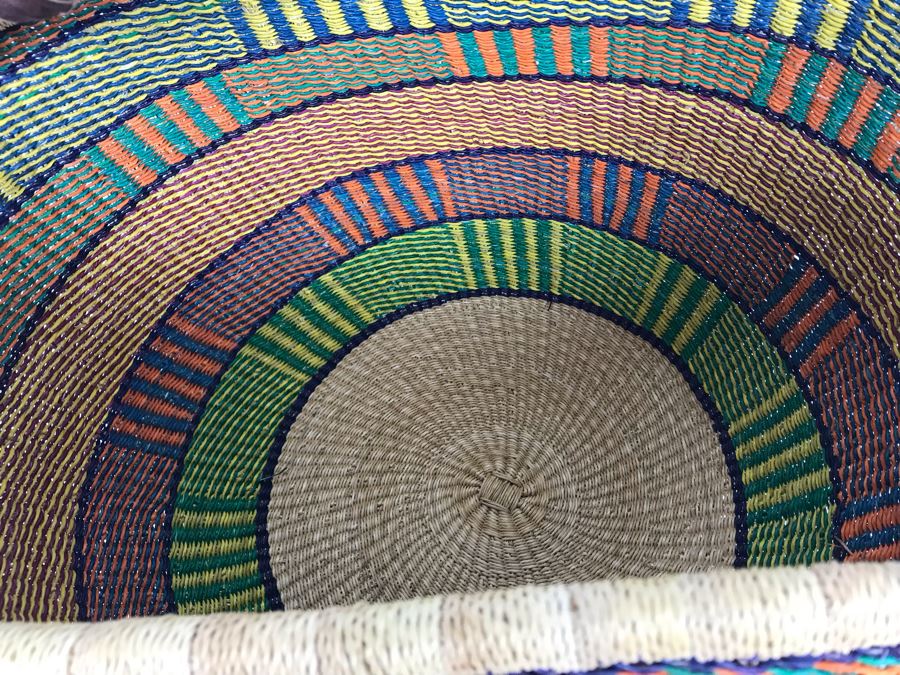 JUST ADDED - Large Handwoven African Grass Basket By Alaffia [Photo 7]