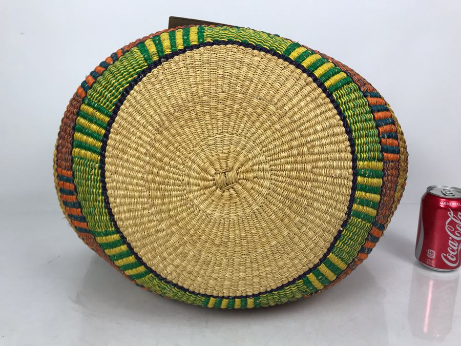 JUST ADDED - Large Handwoven African Grass Basket By Alaffia [Photo 9]