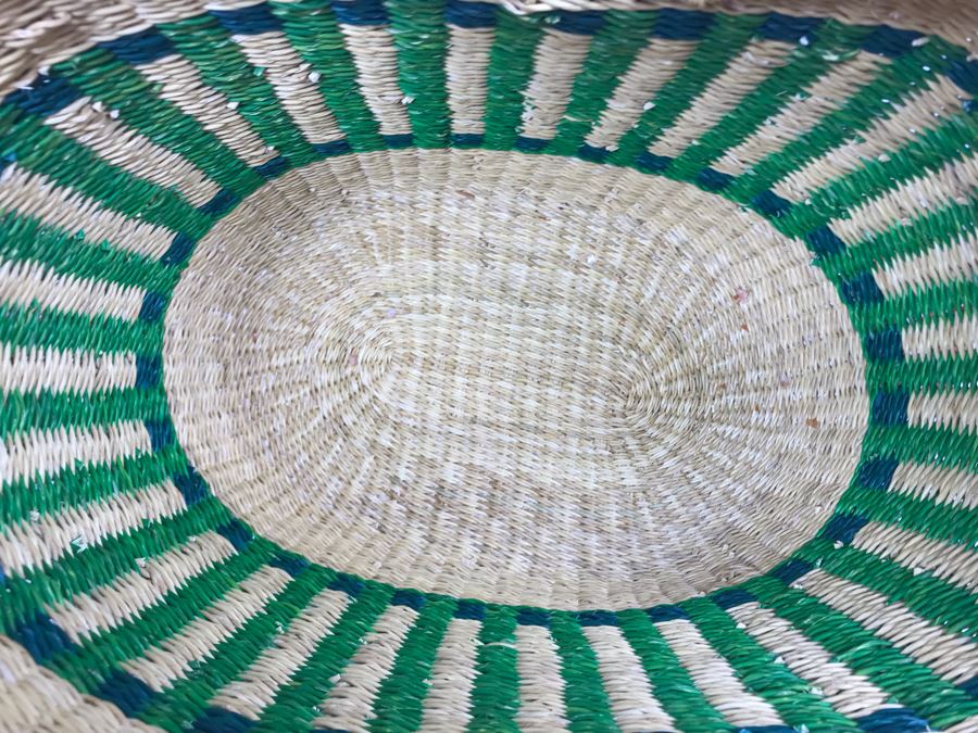 JUST ADDED - Pair Of Alaffia Handwoven African Grass Basket And Zulu Telephone Wire Woven South African Bowl [Photo 13]