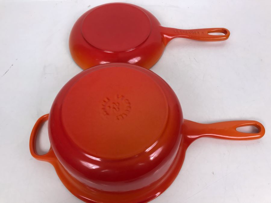 JUST ADDED - New Le Creuset Multifuction Pan 2.5Qt Orange Cast Iron Enamel Pot Retails $285 [Photo 6]