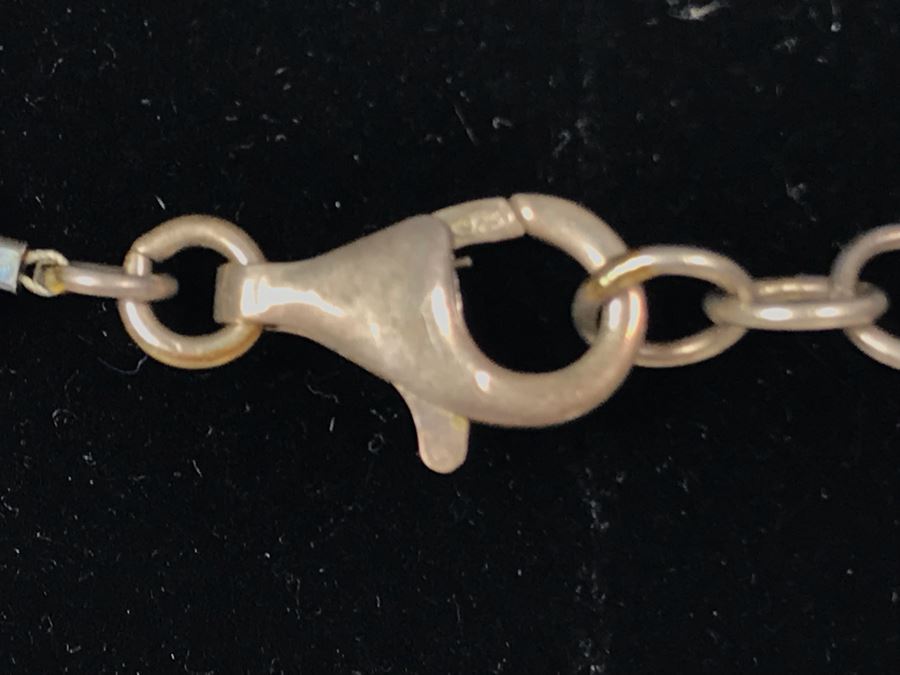 JUST ADDED - Fossil Stone Pendant Sterling Silver Necklace [Photo 8]