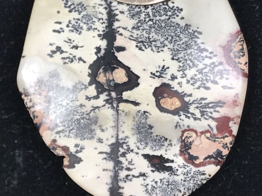 JUST ADDED - Fossil Stone Pendant Sterling Silver Necklace [Photo 5]