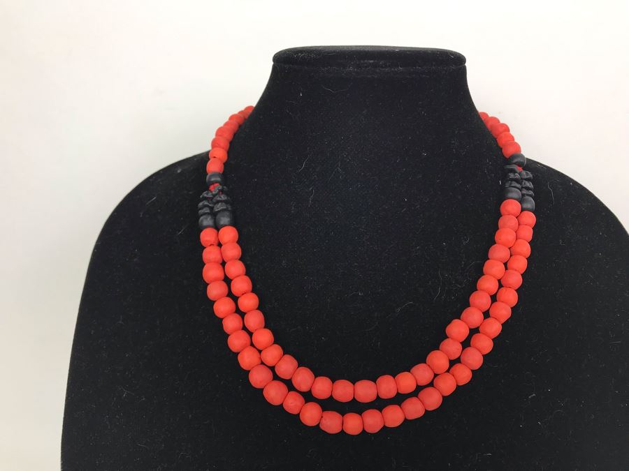 JUST ADDED - Red And Black Necklace