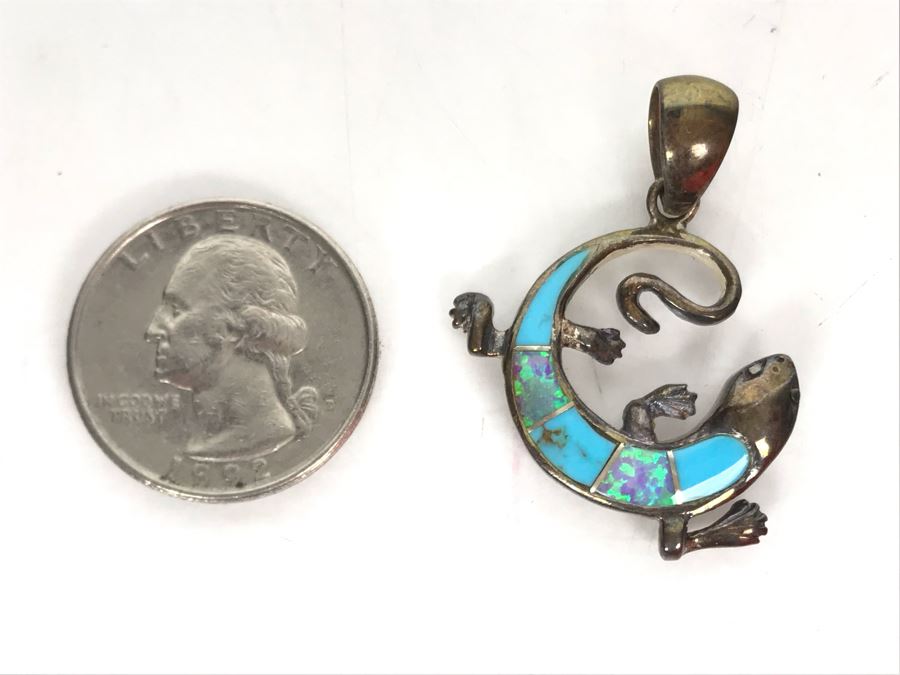 JUST ADDED - Sterling Silver Inlay Pendant 9g [Photo 4]