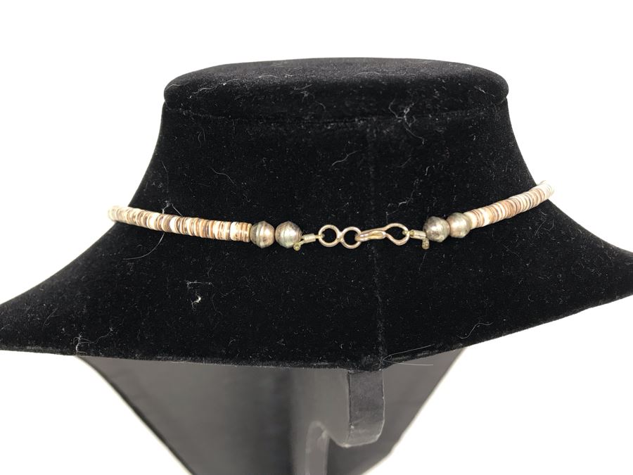 JUST ADDED - Stunning Native American Turquoise And Shell Necklace [Photo 10]