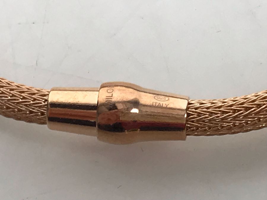 JUST ADDED - Collection Of (8) New Sterling Silver Milor Italy Braided Bracelets 46g [Photo 9]