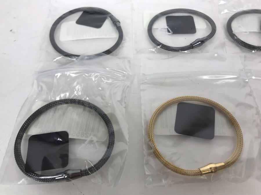 JUST ADDED - Collection Of (8) New Sterling Silver Milor Italy Braided Bracelets 46g [Photo 7]