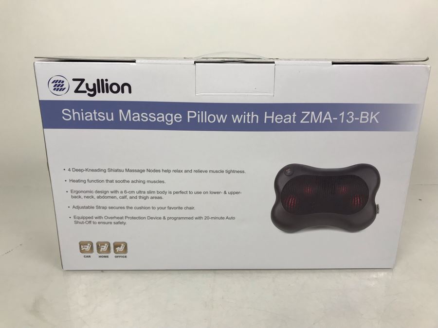 JUST ADDED - New Zyllion Shiatsu Massage Pillow With Heat [Photo 3]