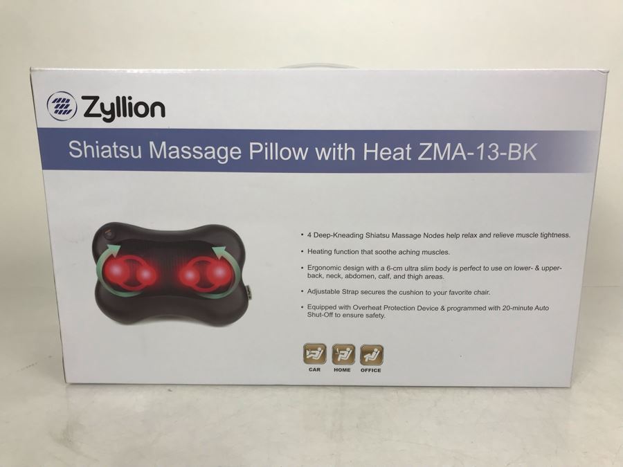 JUST ADDED - New Zyllion Shiatsu Massage Pillow With Heat [Photo 1]