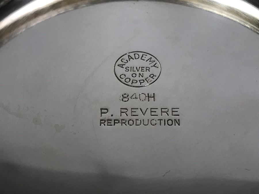 JUST ADDED - Silver On Copper Paul Revere Reproduction Bowl 8R X 4.5H [Photo 6]