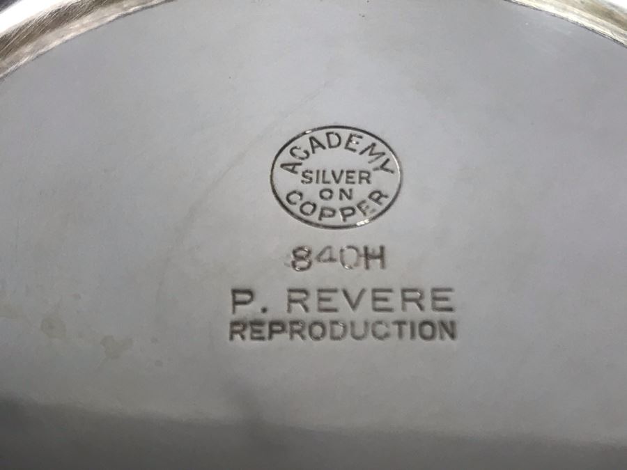 JUST ADDED - Silver On Copper Paul Revere Reproduction Bowl 8R X 4.5H [Photo 5]