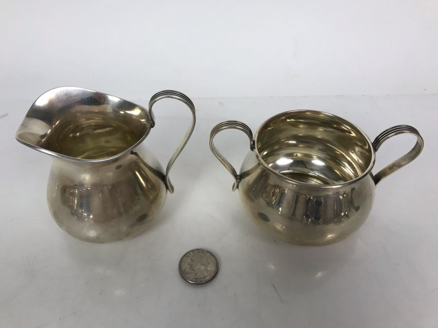 JUST ADDED - Sterling Silver Creamer And Sugar 167g [Photo 3]