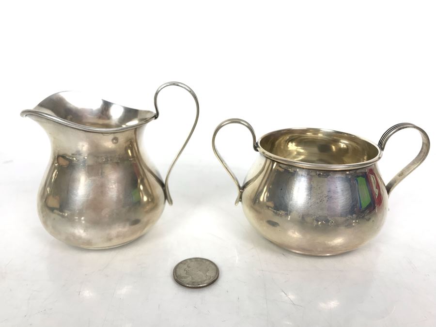 JUST ADDED - Sterling Silver Creamer And Sugar 167g [Photo 2]