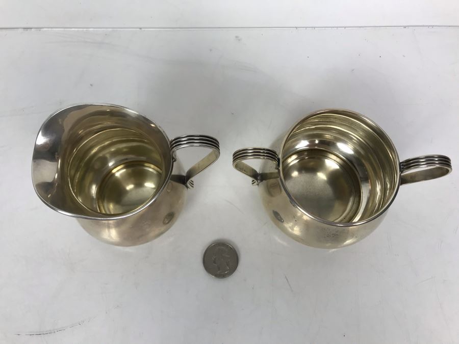 JUST ADDED - Sterling Silver Creamer And Sugar 167g [Photo 4]