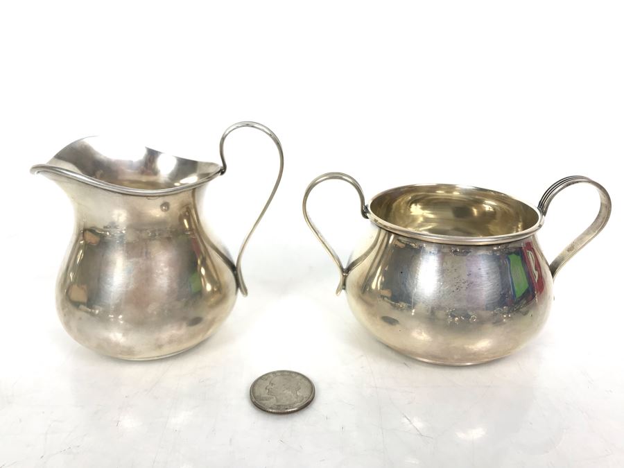 JUST ADDED - Sterling Silver Creamer And Sugar 167g